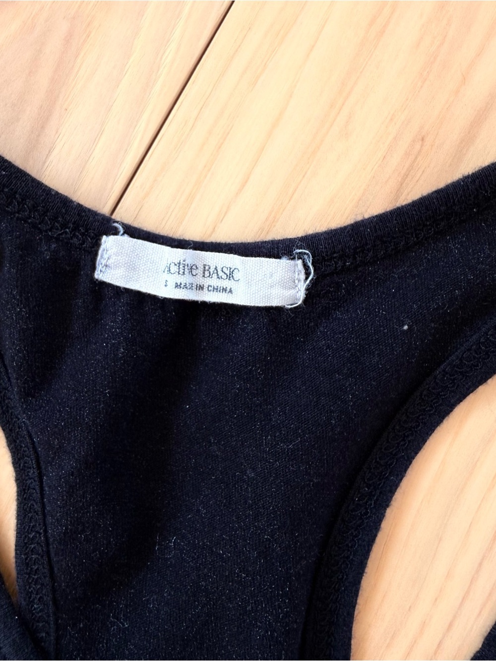 Active Basic Black Racerback Crop Tank - Picture 3 of 4